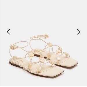 Steve Madden Cream Tides Pearl Sandals